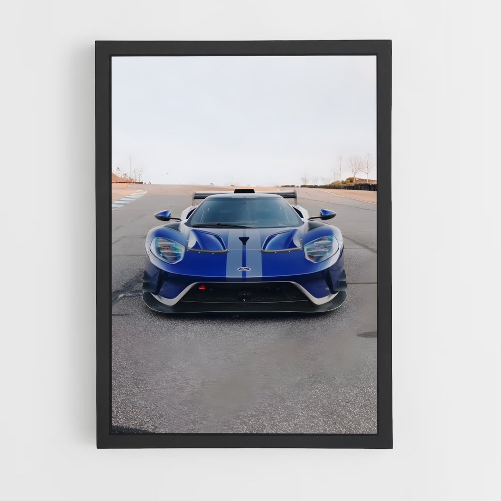 Poster Route Bleu et Blanc – affiche Ford (vue 2)